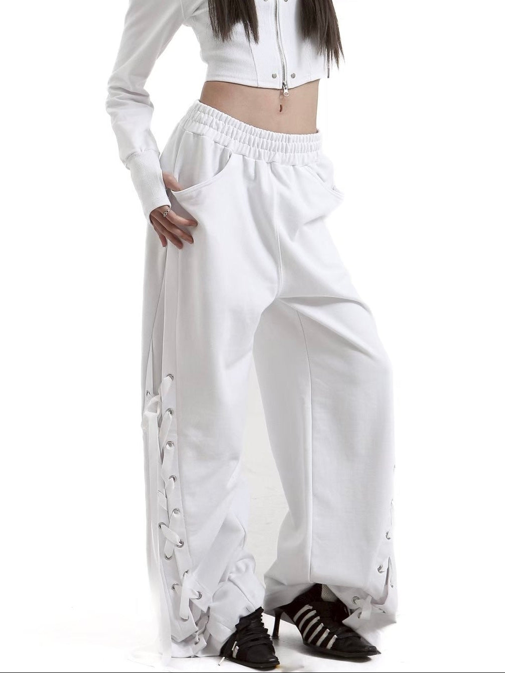 【KAIYA】tie me up sweatpants