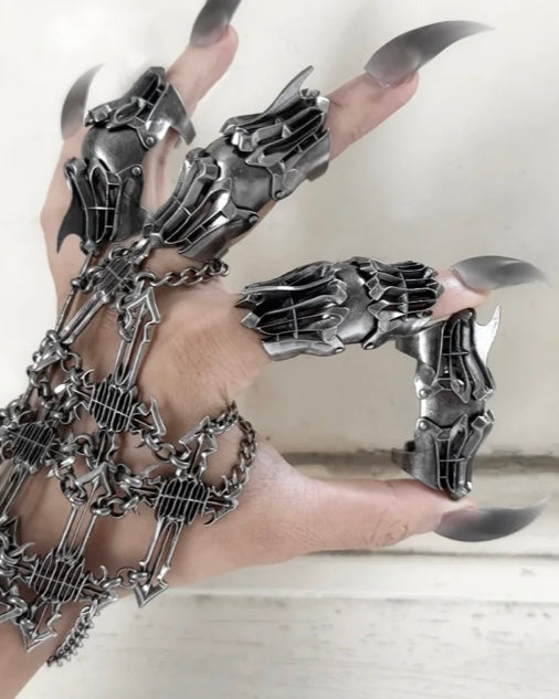 【IIIMIII】Silver Cyber-Armor Ring