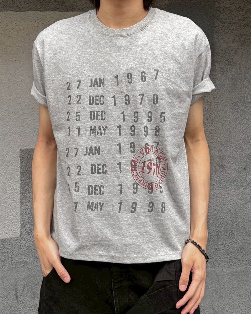 受注制【nmtc+】Washed Semi Crop Lettering Tee (3color)