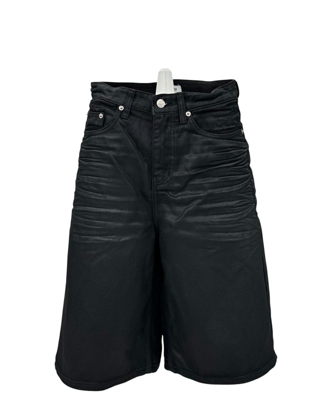 受注制【nmtc+】Coated shirring bermuda pants