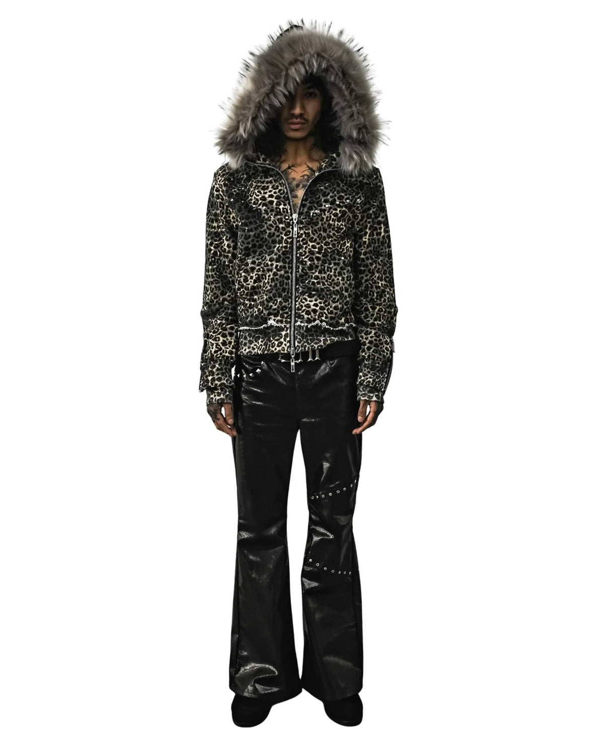 【TYPE SHADE】TYPE REOPARD FUR HOODIE