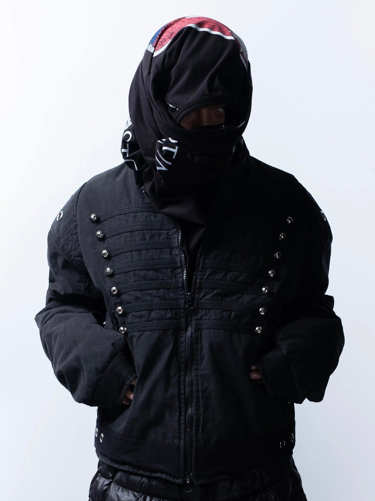 【F.V.V.O】Quilted Cropped Biker Jacket(black)