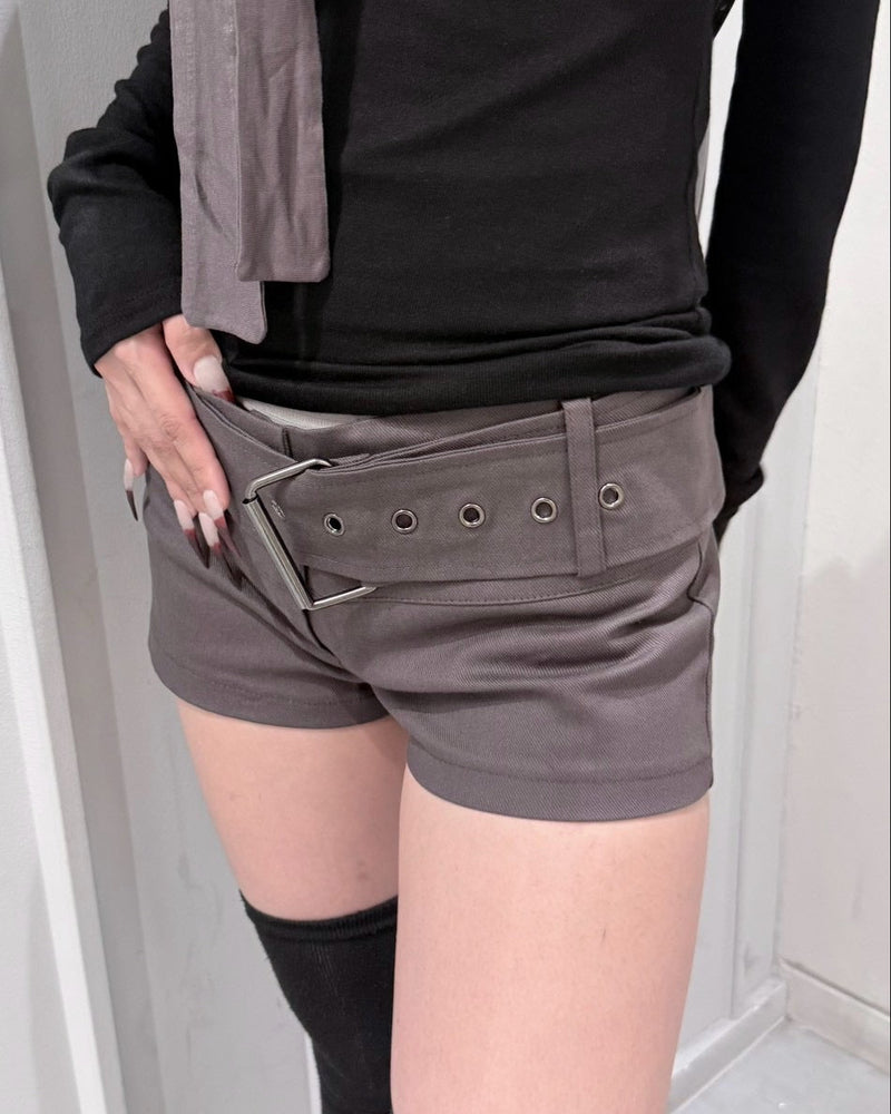 受注制【nmtc+】Belted Low-Rise Shorts (2color)