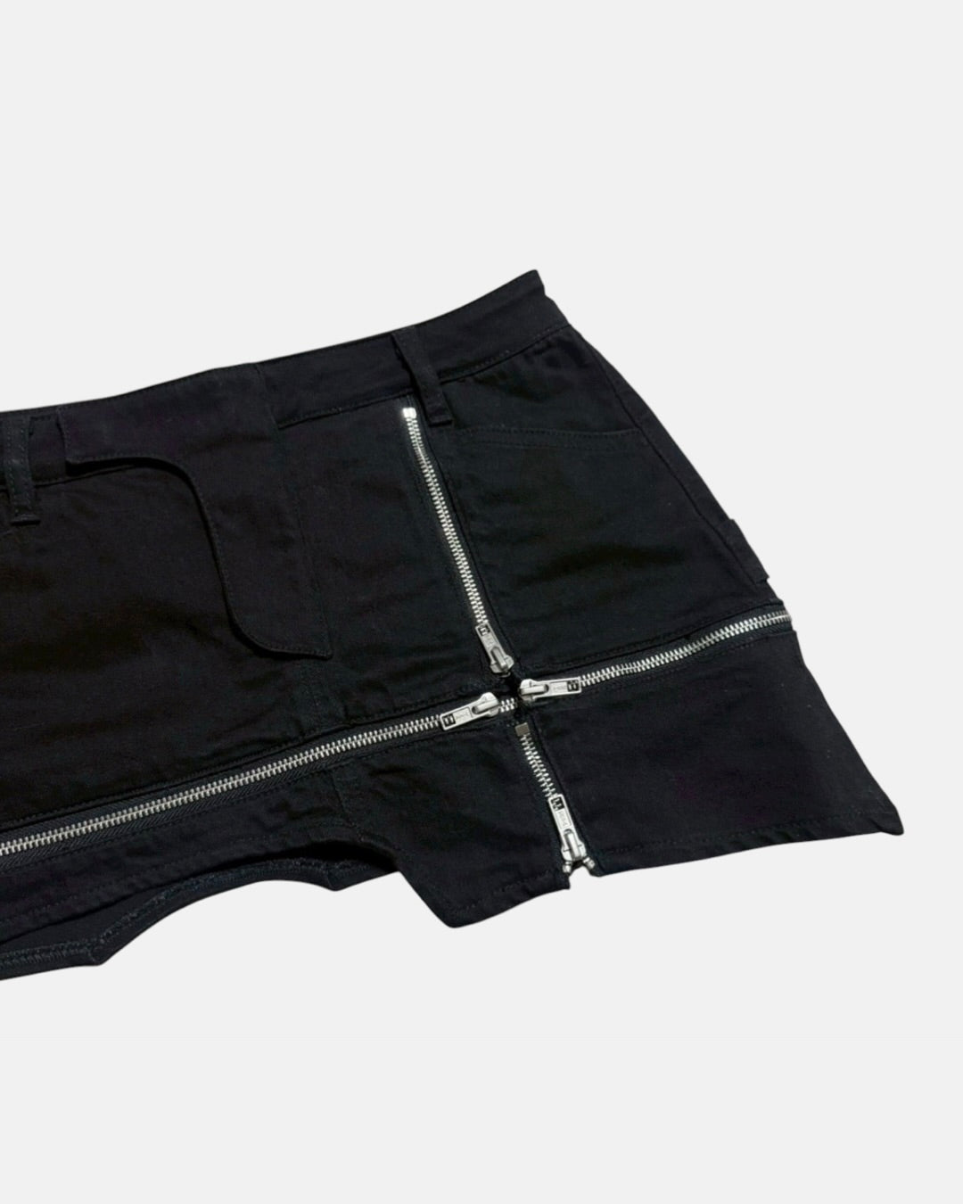 【LOIN ARMIS】Cross zip coating mini skirt