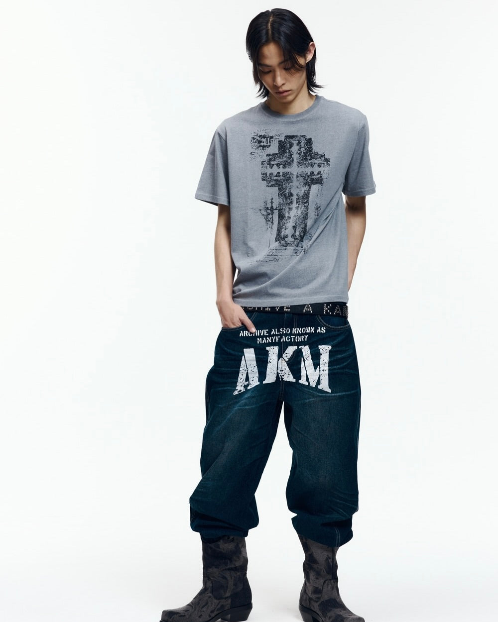 【AAKAM】Razor Cross Half Top