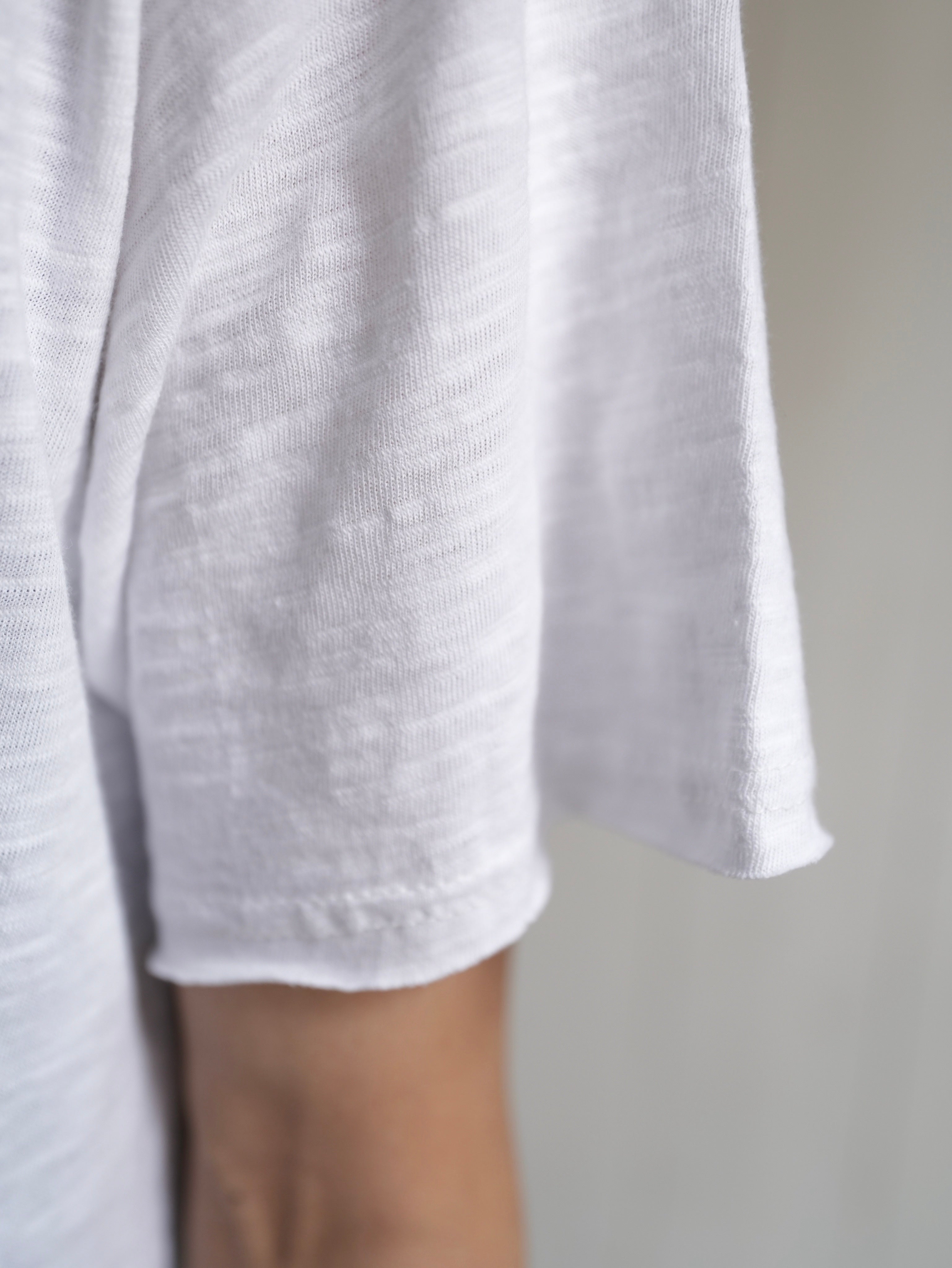 【CHIKASHITSU PLUS HIGH】Steel button short sleeve henley tee (2color)
