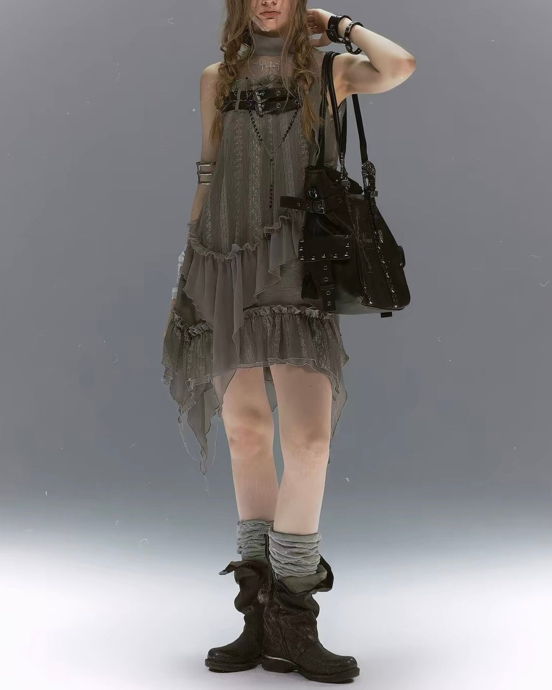 【Cest Nous】Graffiti Cross Leather Bag
