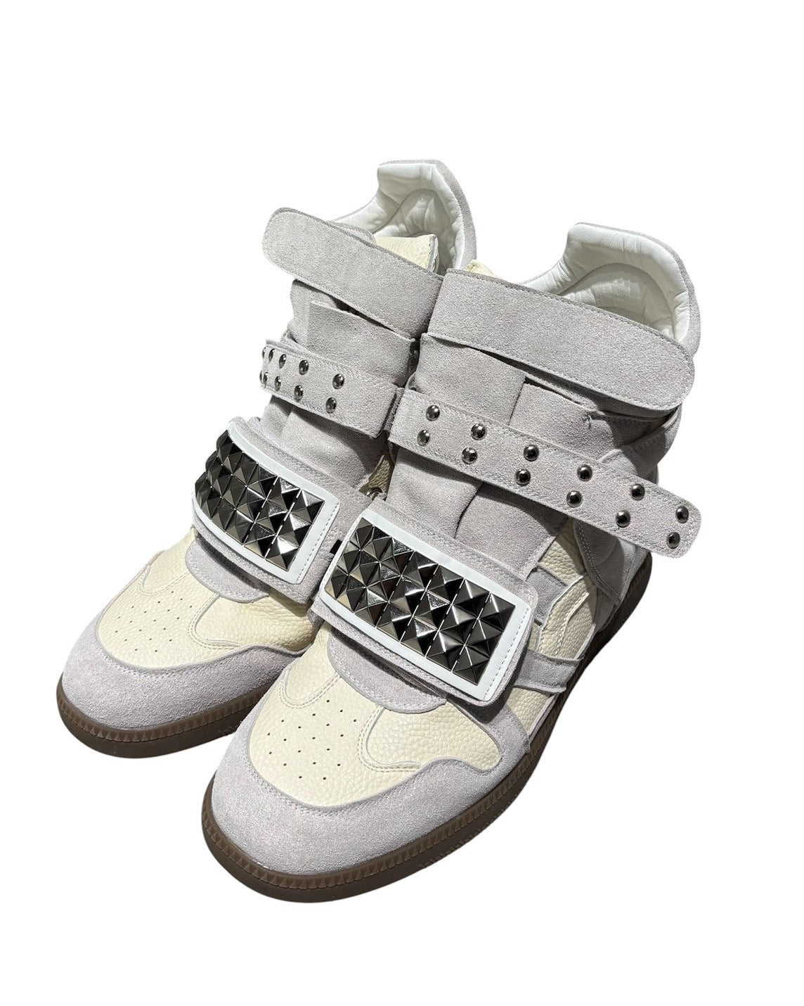 国際配送【Never mind the XU】Studs Wedge High Top Sneakers
