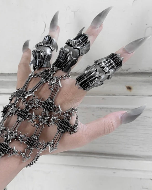 【IIIMIII】Silver Cyber-Armor Ring