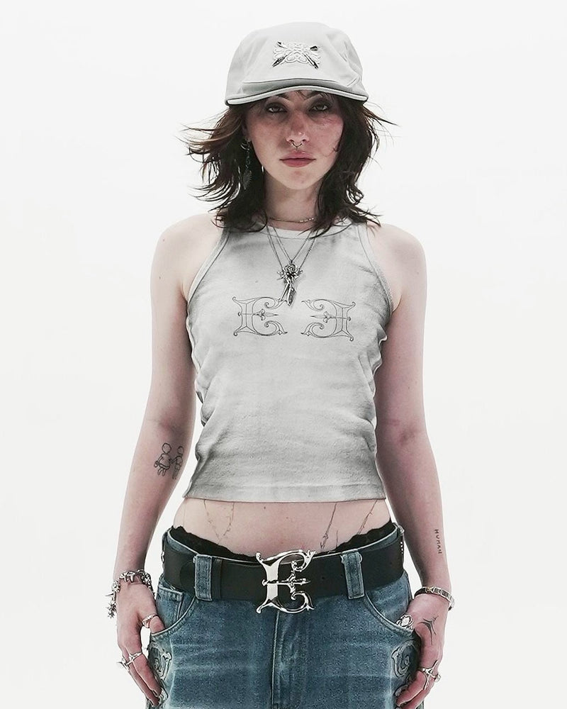 【E RIN AI E】ASH GEMINI SLEEVELESS