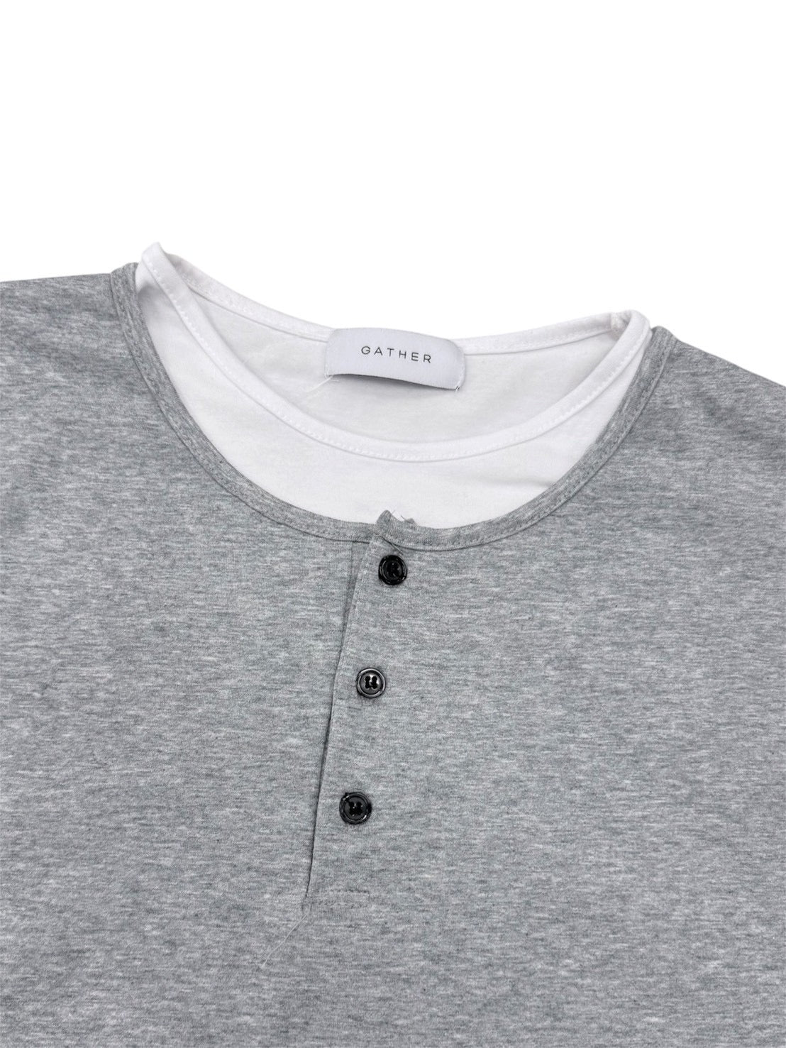 7/4 20:00発売 受注制【nmtc+】Cool Layered Henley Neck Tee (2color)