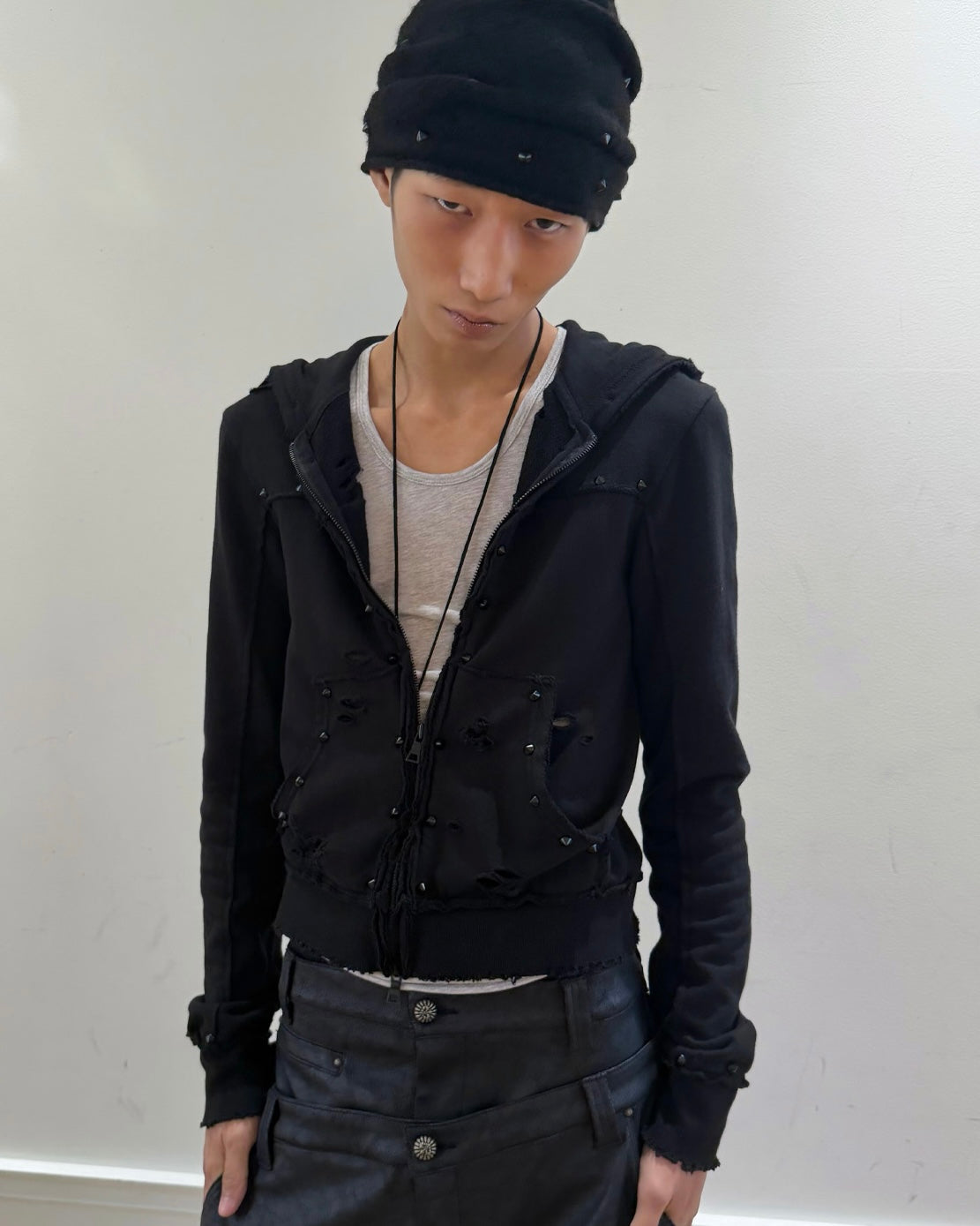 【LECYTO】Spike Studded Knit Beanie