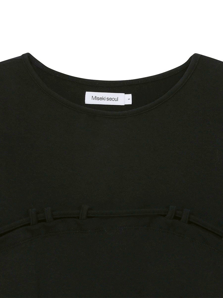 【Miseki seoul】String shirring short sleeve