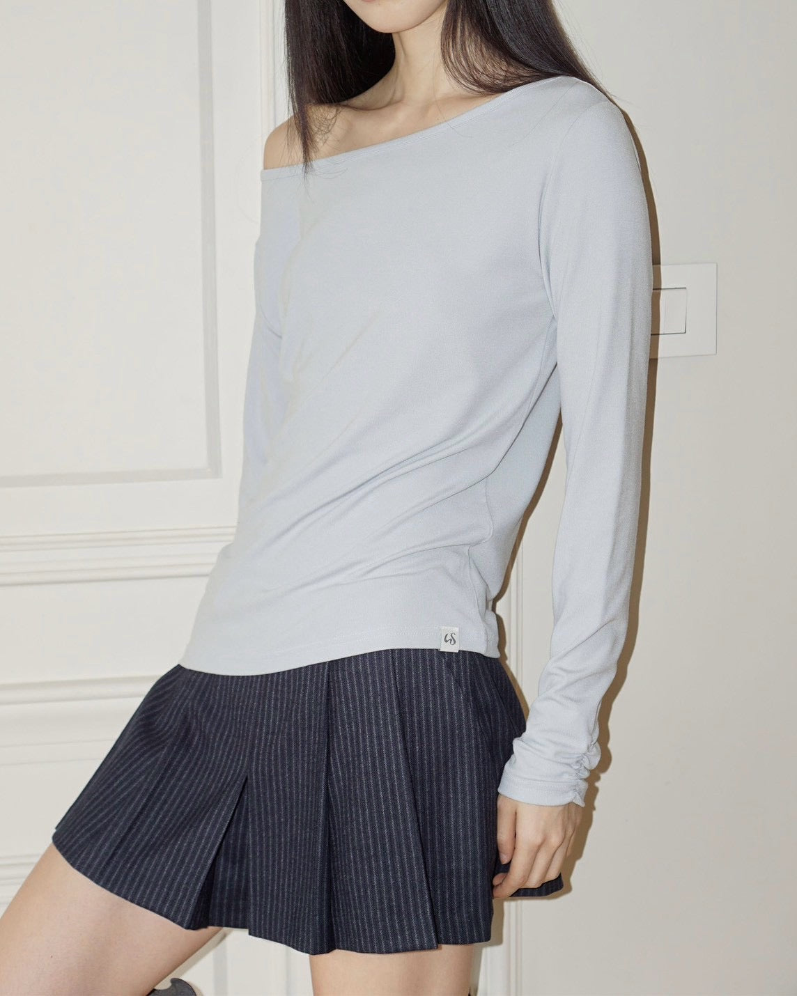 【Uglyshadow】STRIPE PLEATED PANTS