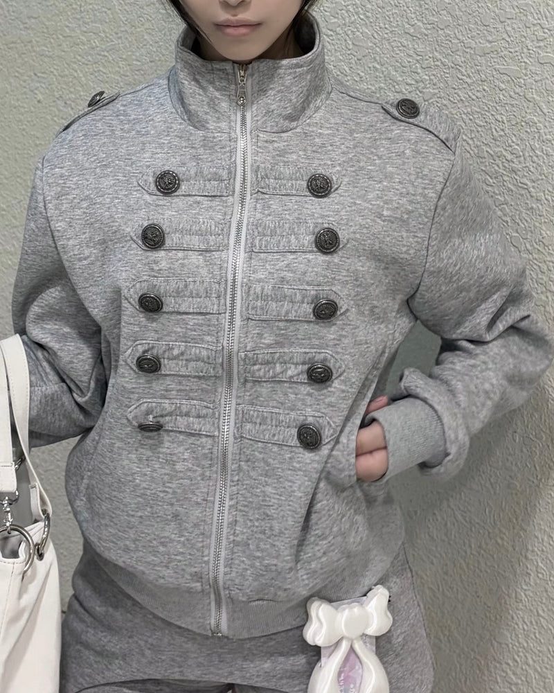 受注制【nmtc+】high neck napoleon zip up jacket (2color)