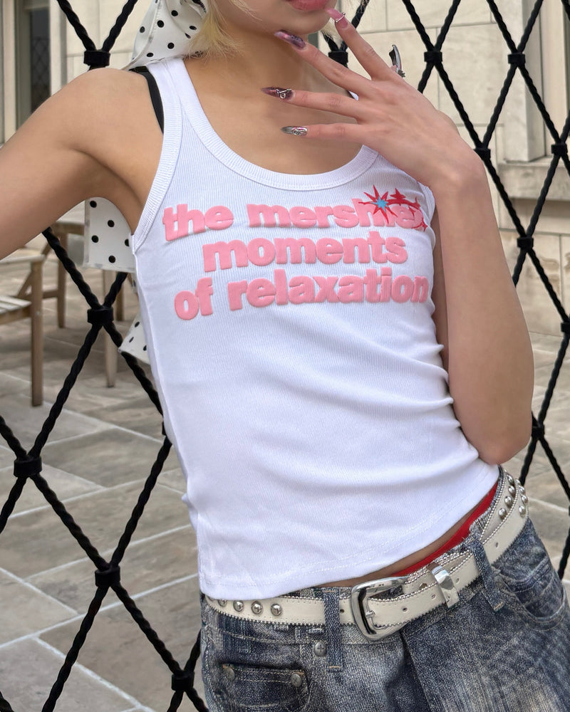 国際配送【Never mind the XU】graphic logo sleeveless (2color)