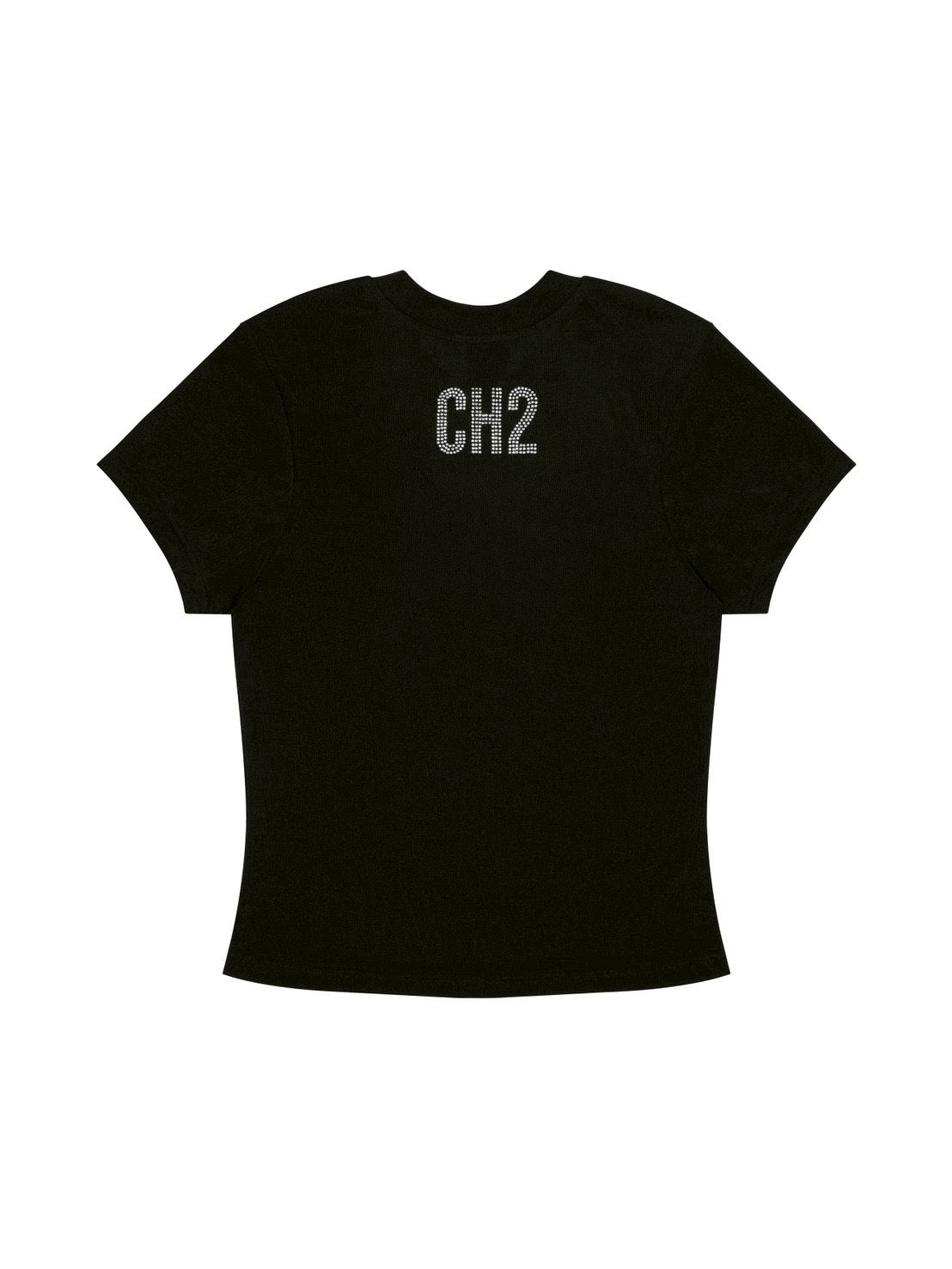 【CH2】MOREFLEX RHINESTONE SKULL TSHIRT