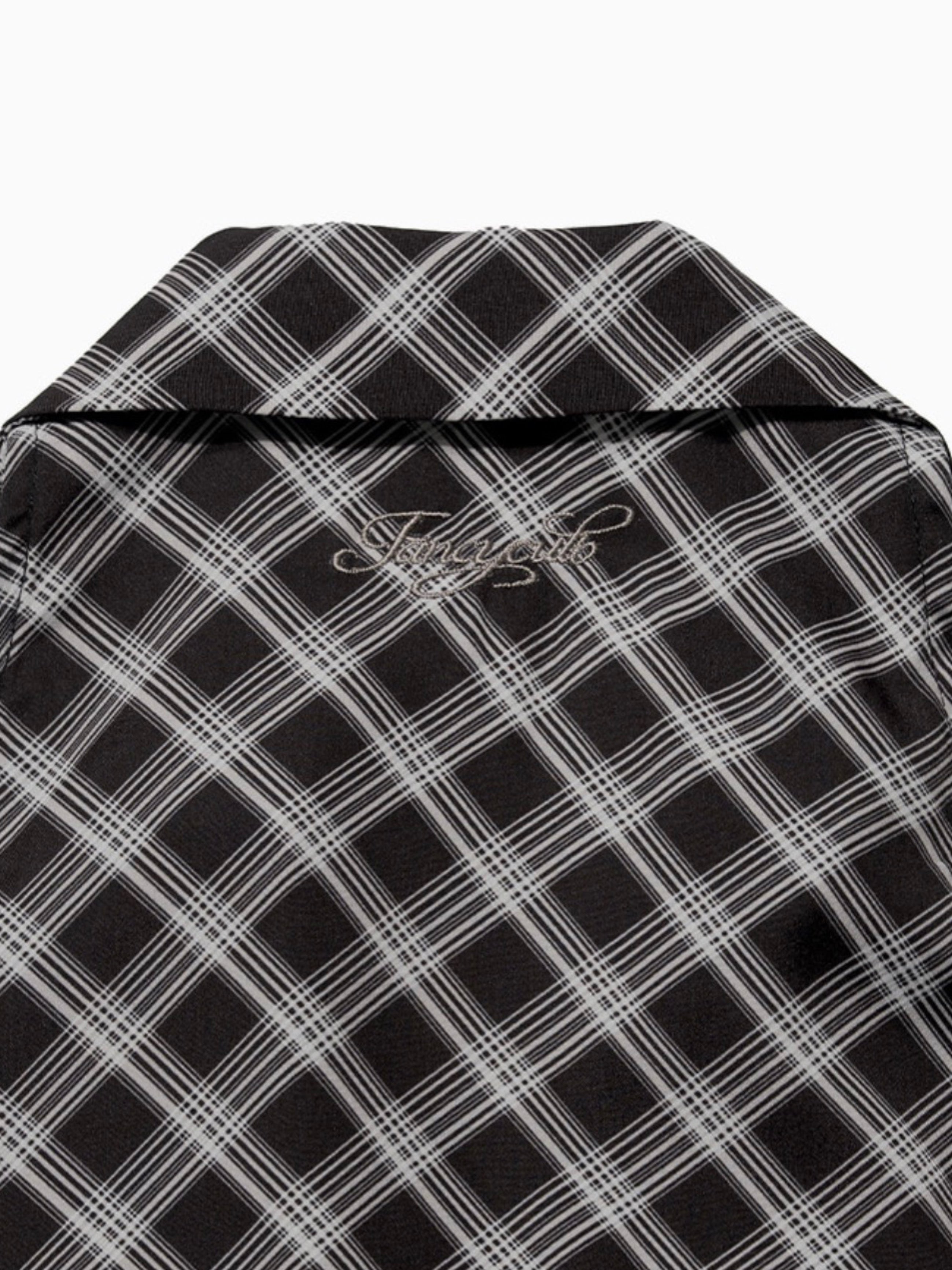 【FANCY CLUB】POCKET CHECK HALTERNECK TOP
