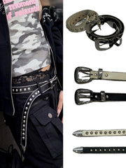 受注制【Never mind the XU】studs belt (2color)