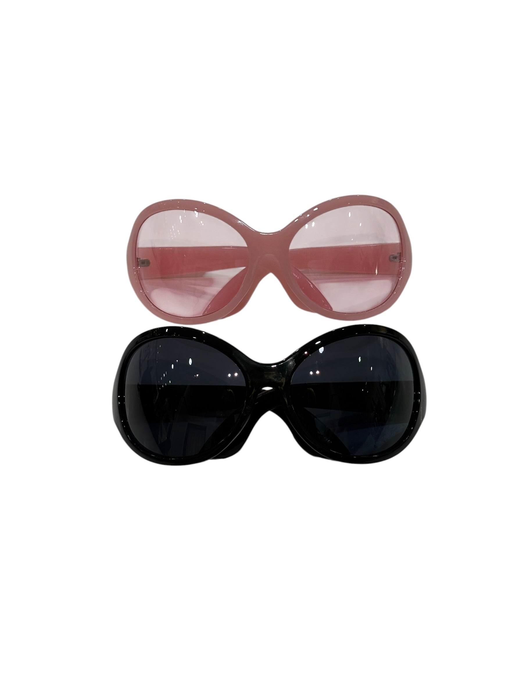 国際配送【Never mind the XU】y2k big oval sunglasses (2color)