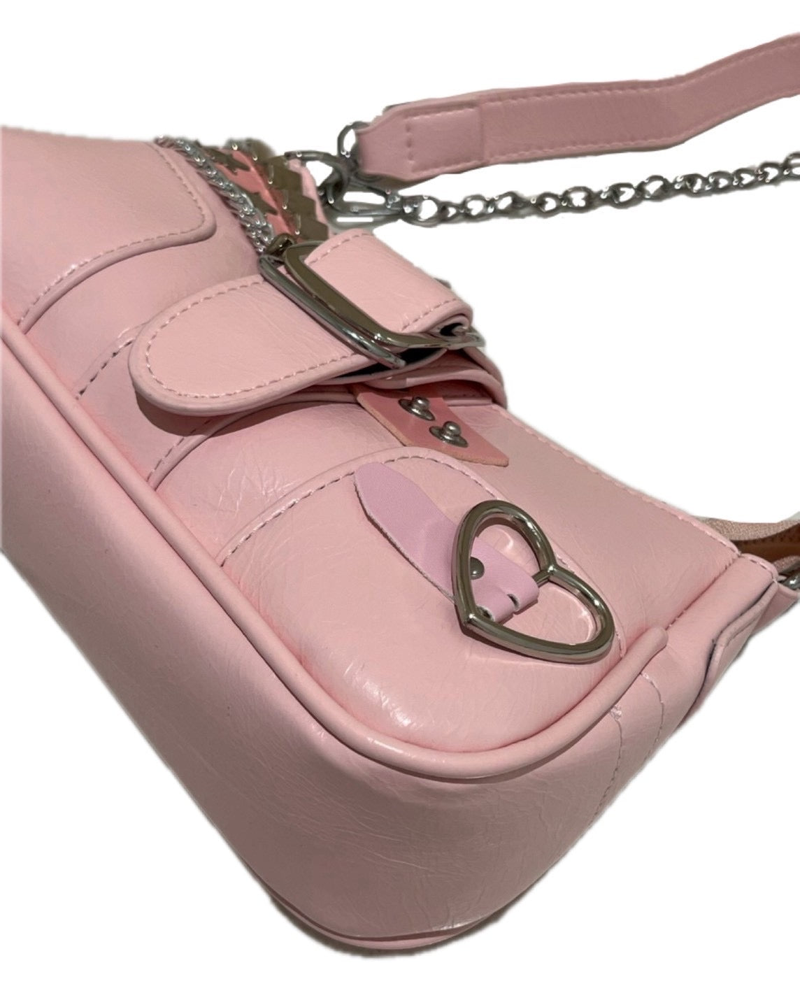 7/11 20:00発売　国際配送【BABY09】y2k pink chain belt bag