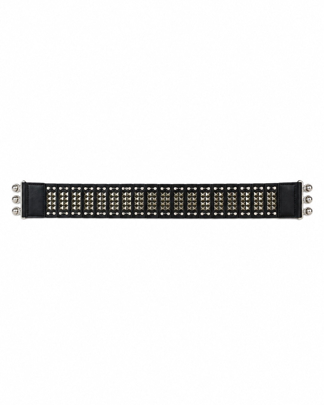 受注制【Never mind the XU】WIDE PYRAMID STUDDED BELT