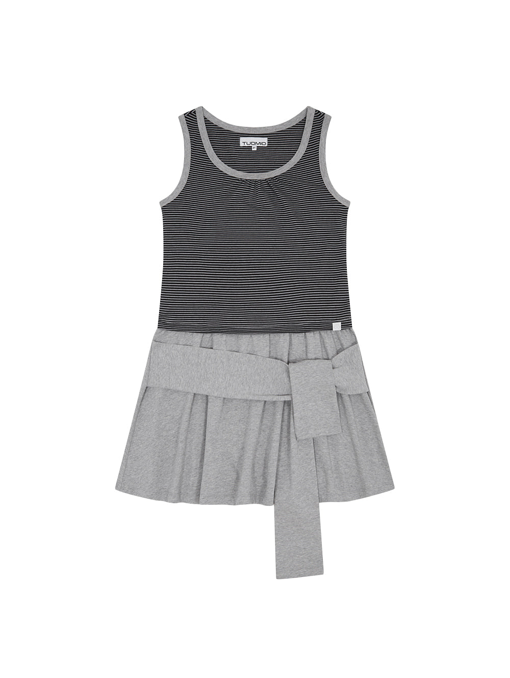 6/8 21:00発売【TUOMIO】STRIPE TIE DRESS