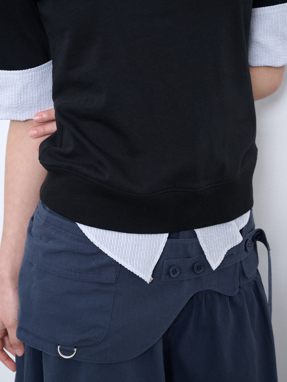 【TUOMIO】ASYMMETRIC COLLAR TOP