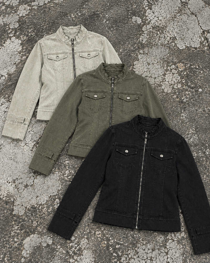 受注制【OaKS】washed zip-up jacket (3color)