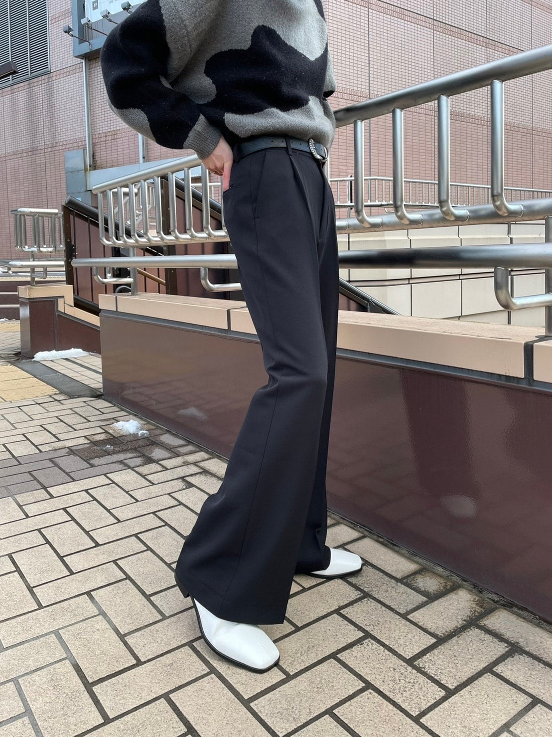 受注制【Chikashitsu +】simple slacks (3color) / 【チカシツプラス】シンプルスラックス