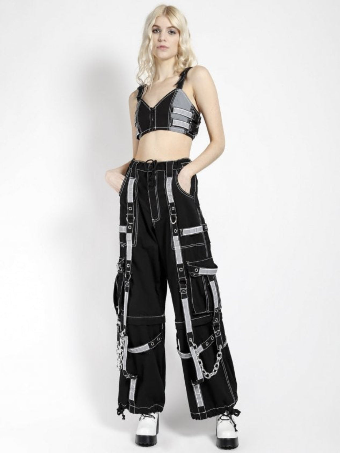【TRIPP nyc】REFLECTOR DARK STREET PANT[AF7468M] / 【トリップ エヌワイシー】リフレクターハーネスチェーンワイドパンツ