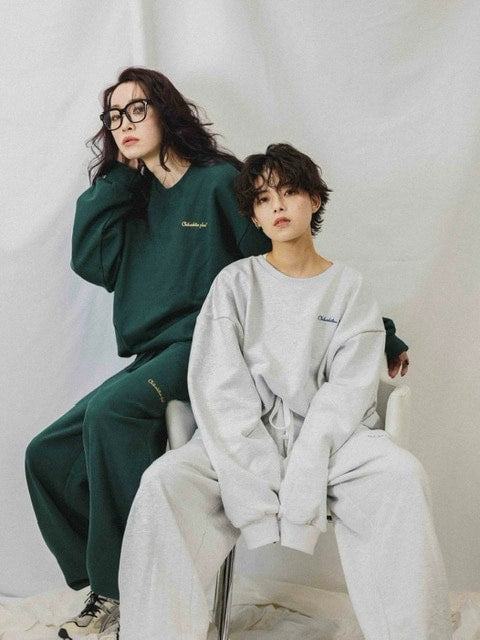 【Chikashitsu + ORIGINAL】loose logo sweat pants (3color)