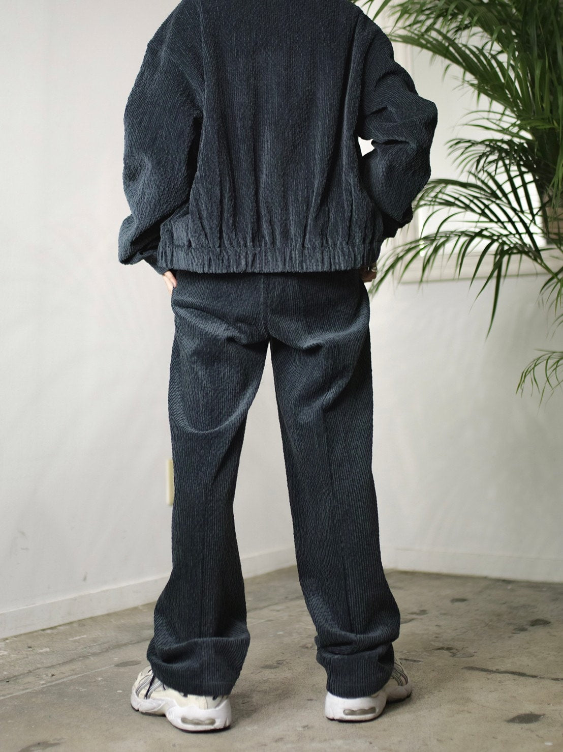 受注制【Chikashitsu +】set up high waist corduroy pants (3color)