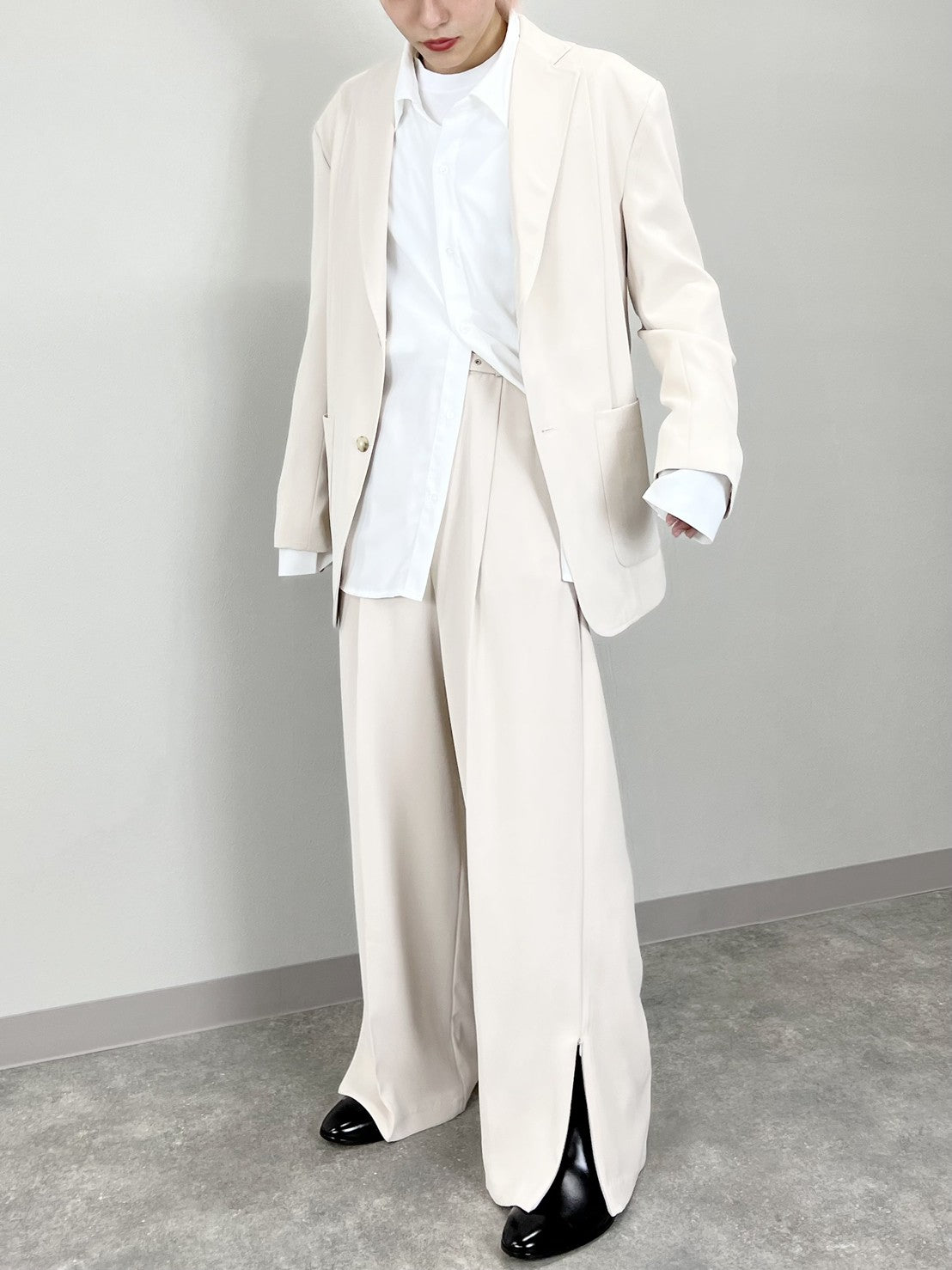 受注制【Chikashitsu +】set up design jacket (2color)