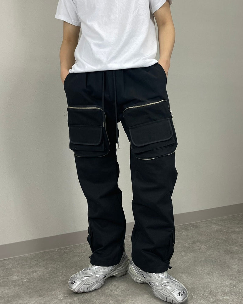 受注制【Chikashitsu +】front pocket design cargo pants (2color)