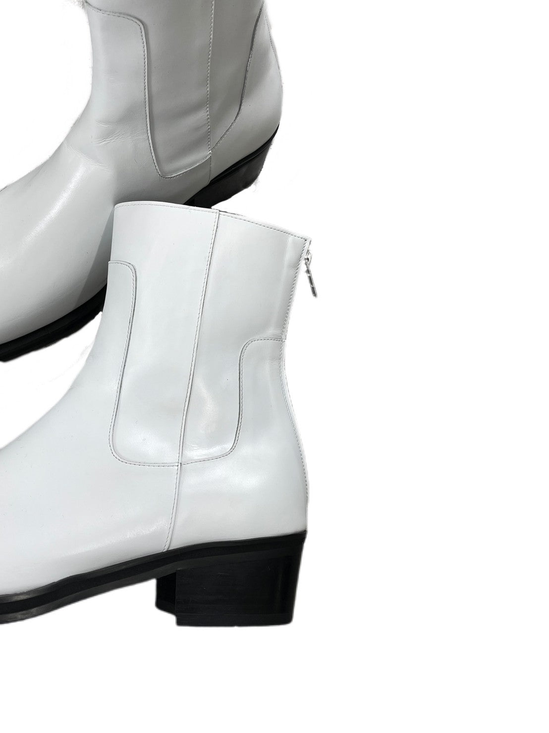 受注制【Chikashitsu +】square toe heel boots (2color)