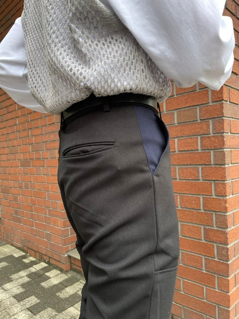 受注制【Chikashitsu +】set up design slacks (2color)