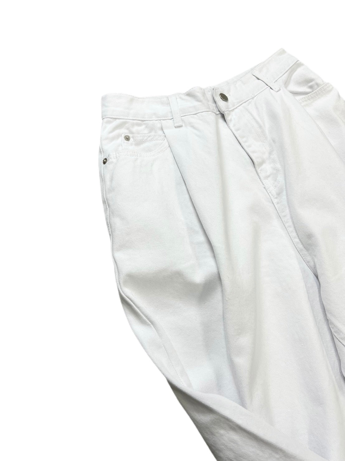 【Chikashitsu +】wide tuck denim pants (2color)