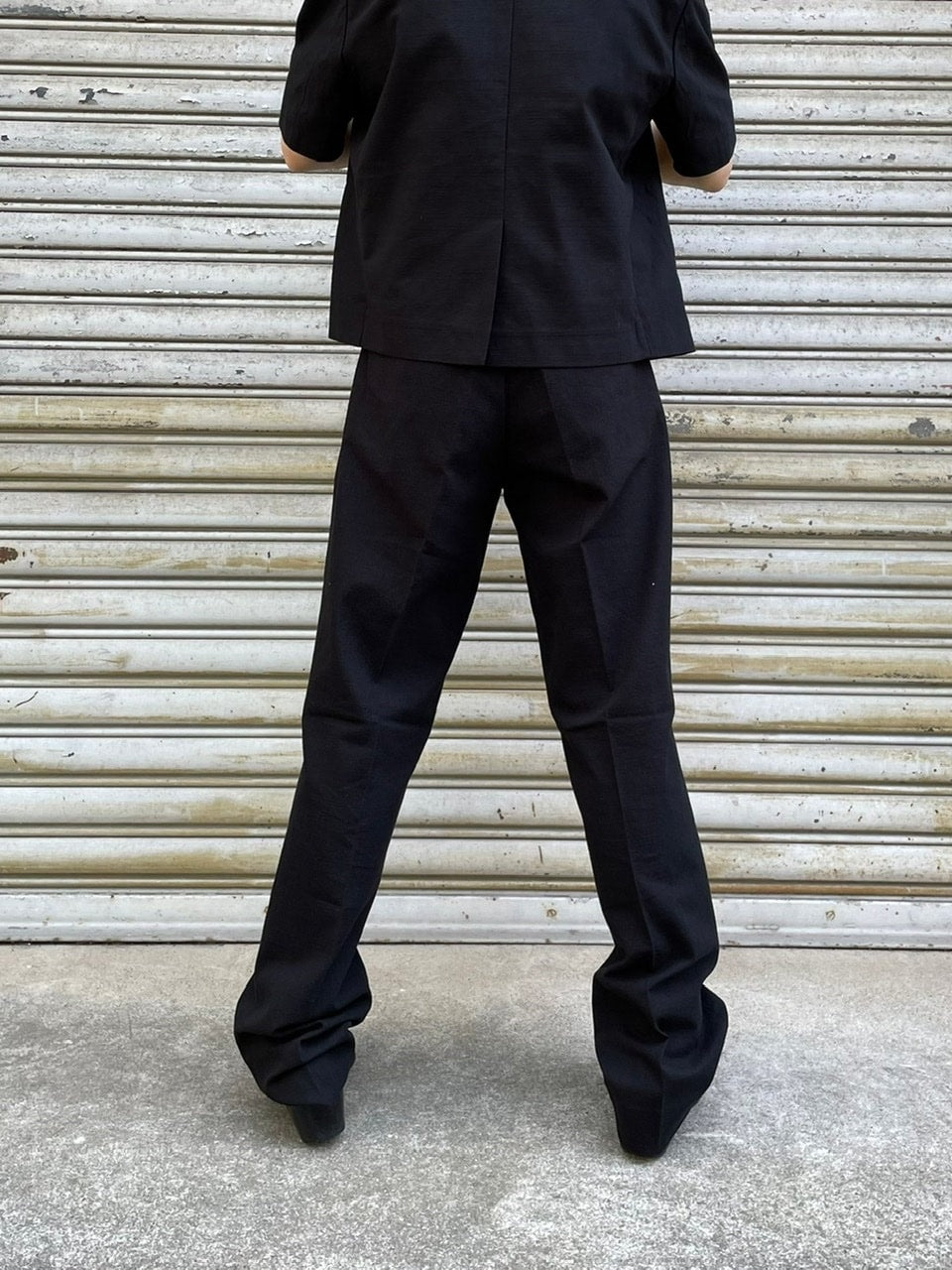 受注制【Chikashitsu +】set up linen slacks (2color)