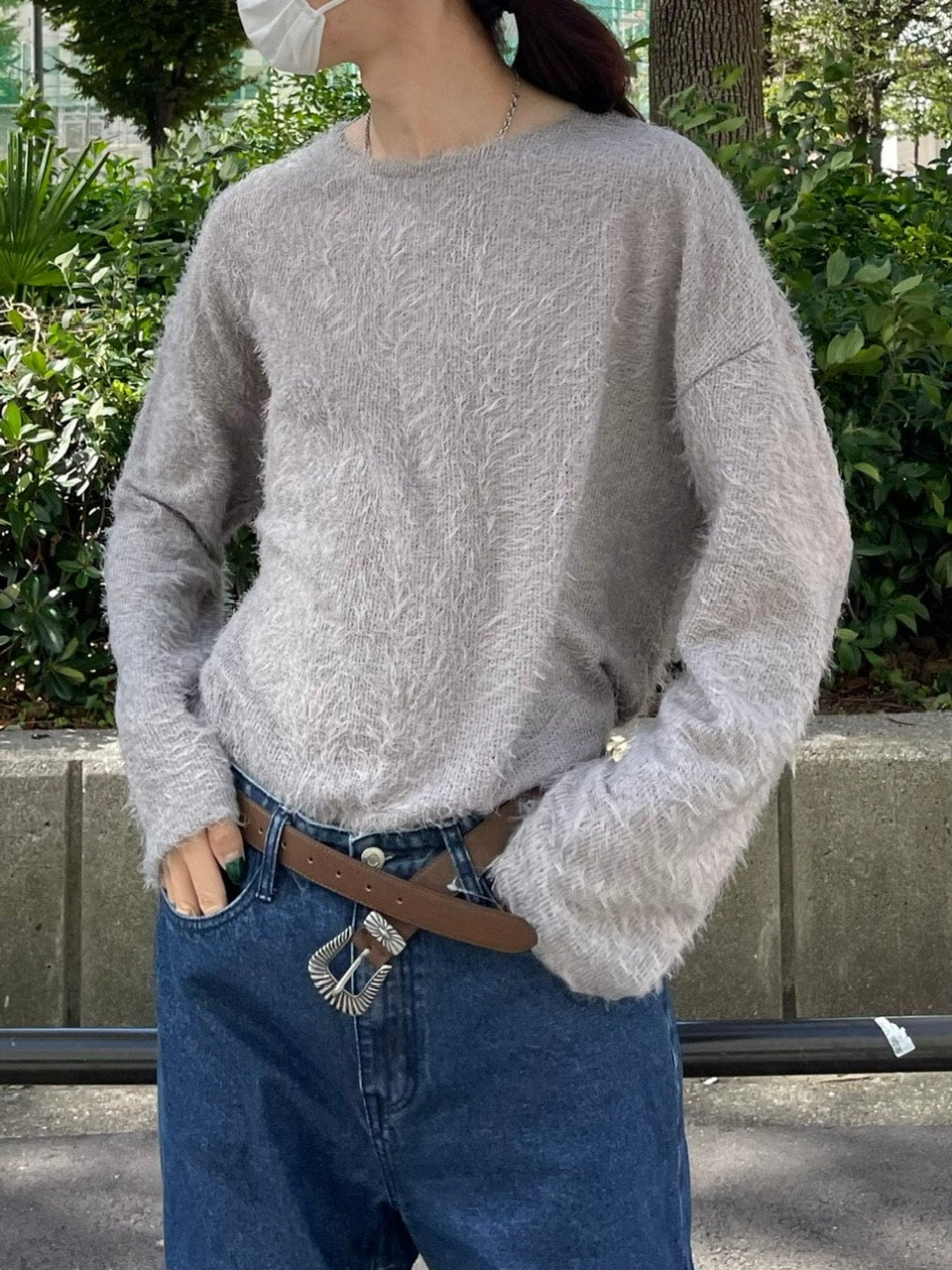 受注制【Chikashitsu +】shaggy knit (5color)