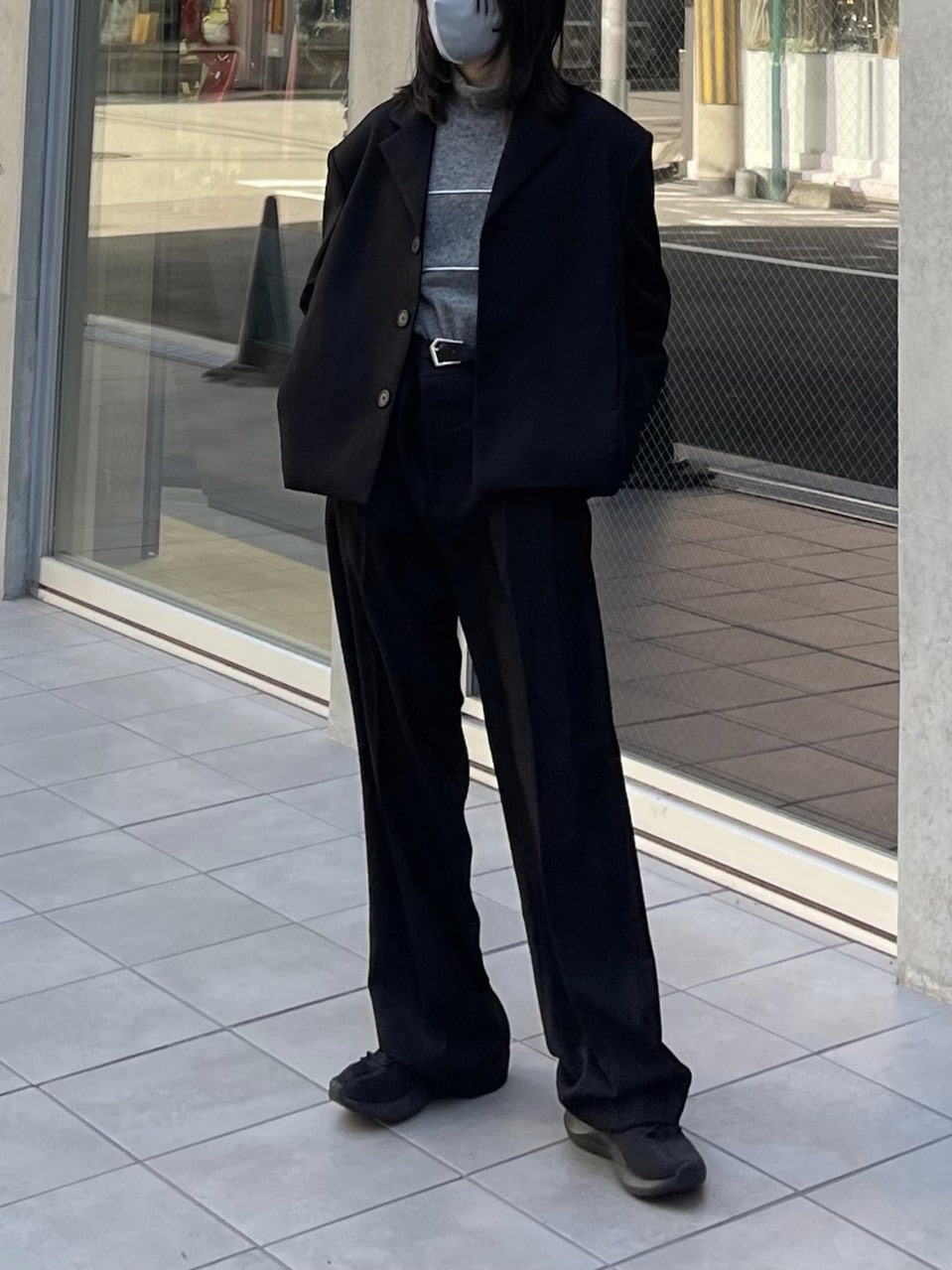 受注制【Chikashitsu +】set up tuck slacks (3color)