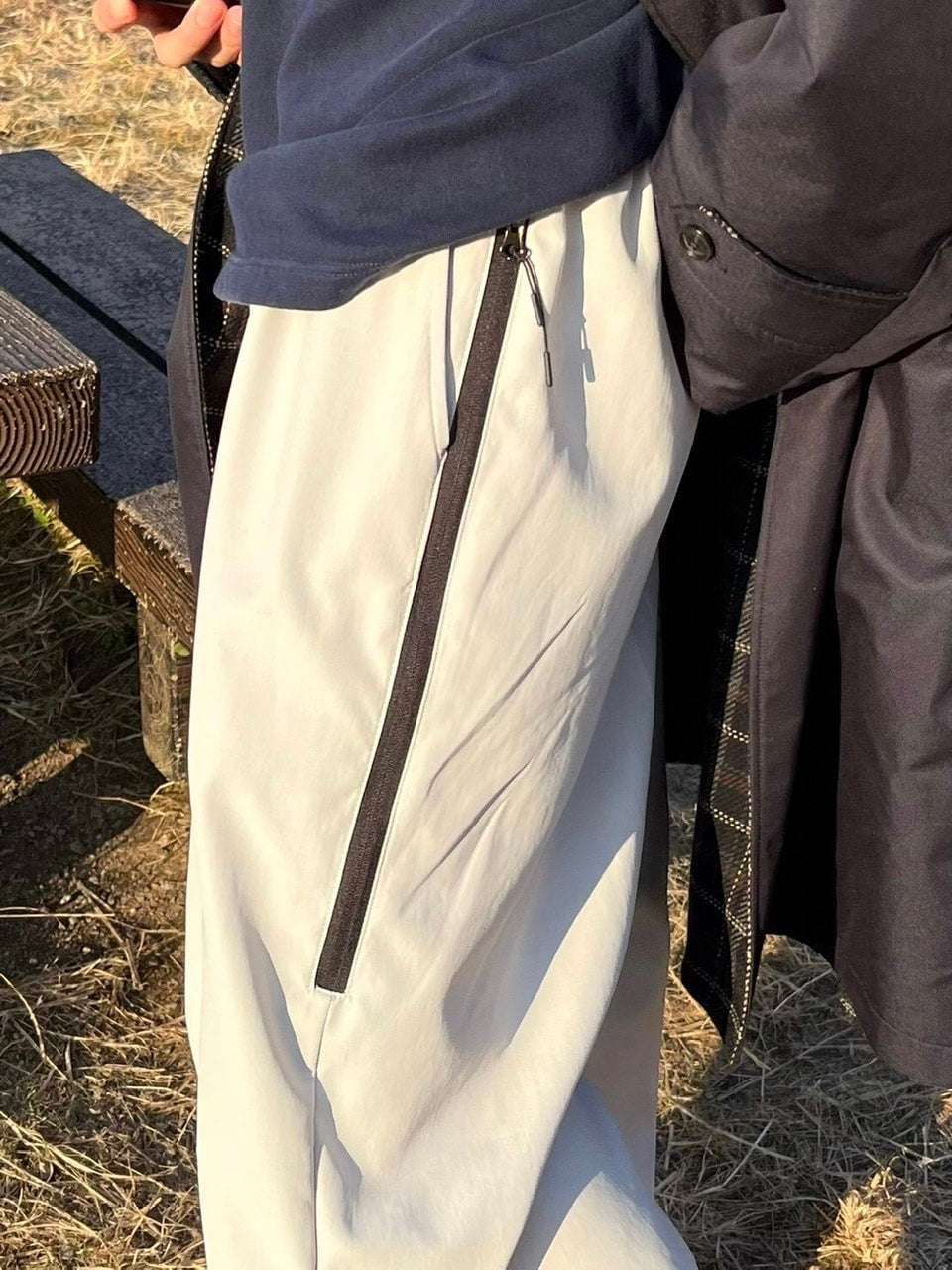 受注制【youll】bi-color wide jogger pants (2color)