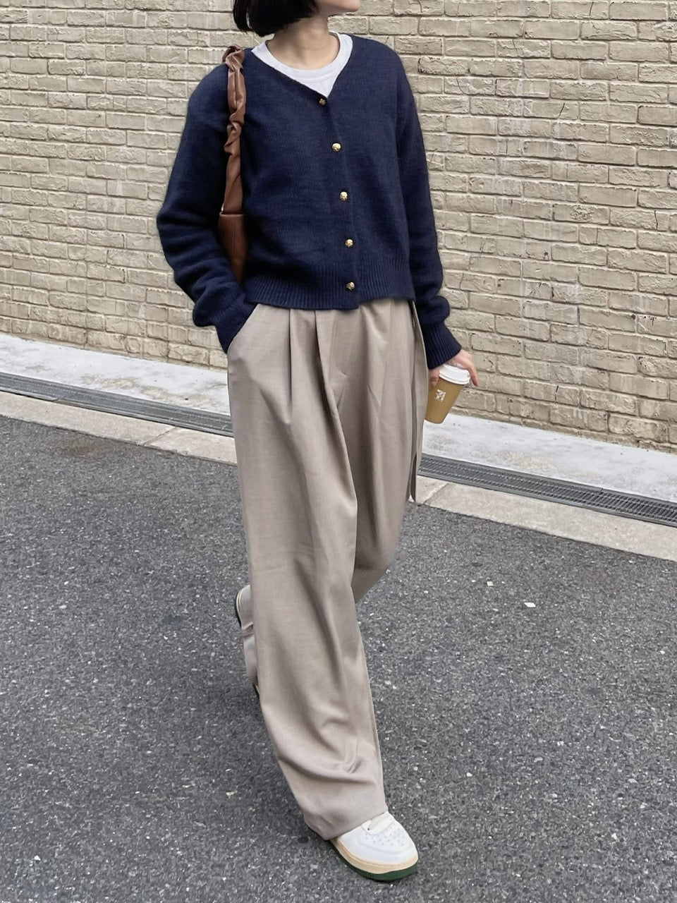【Chikashitsu +】waist belt tuck slacks (3color)