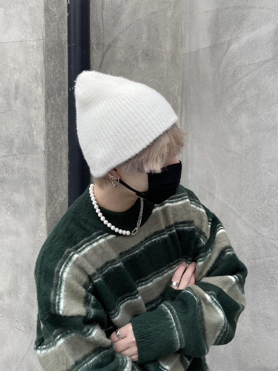 受注制【Chikashitsu +】hairy beanie (3color)