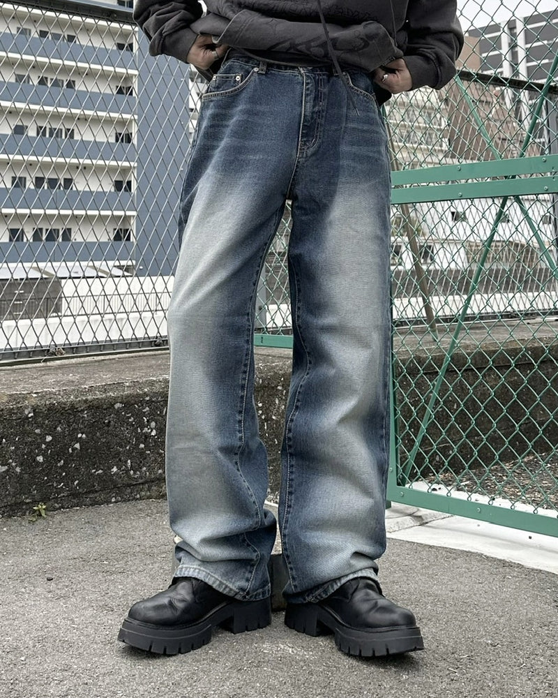 【Chikashitsu +】vintage wash denim pants (2color) / 【チカシツプラス】ヴィンテージウォッシュデニムパンツ