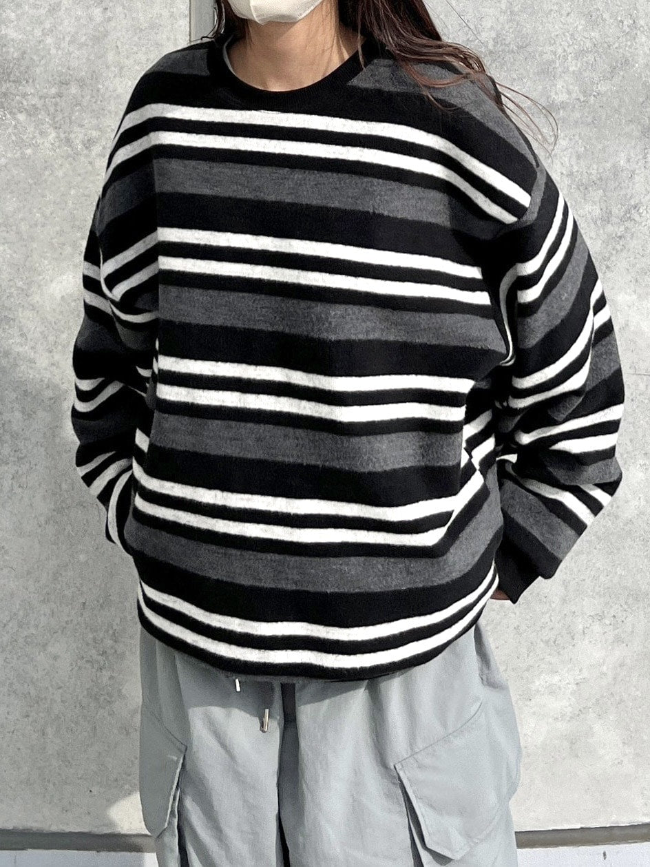 受注制【youll】border sweat shirt (2color)