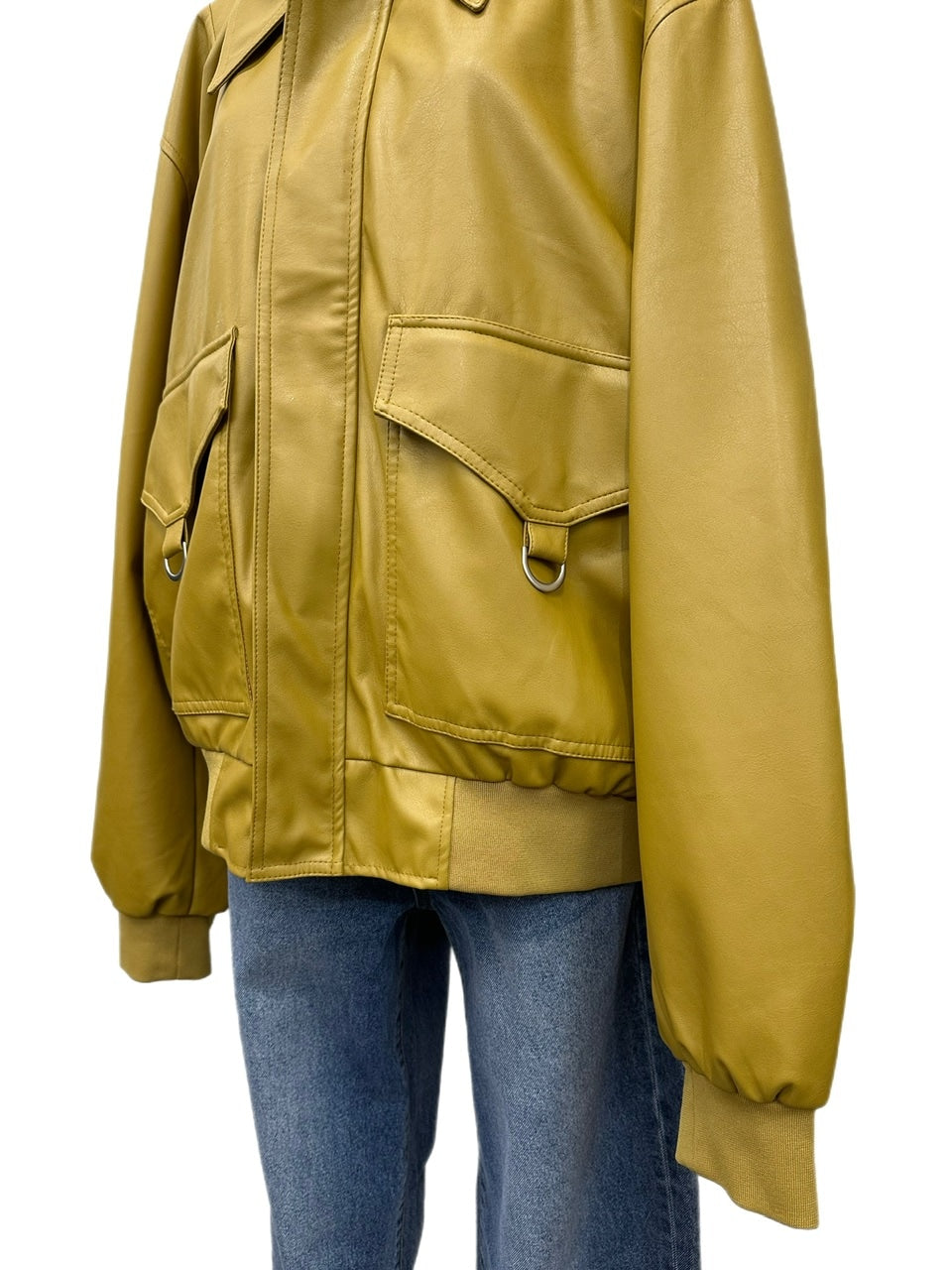 大阪店WEB限定【Chikashitsu +】double pocket leather jumper (3color)