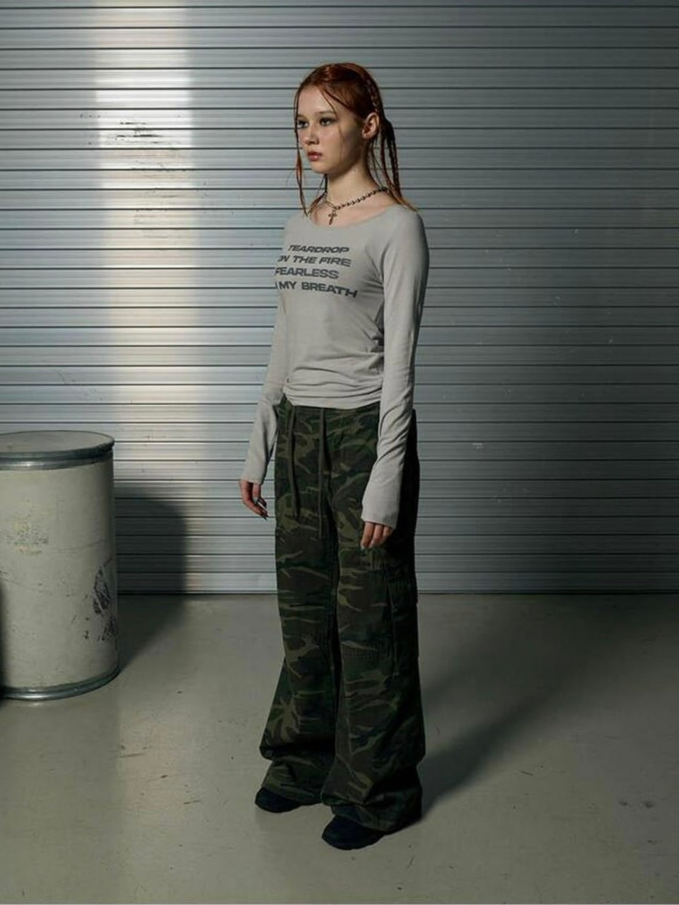 【runningHIGH】LETTERING SLIM L/S TEE / 【ランニングハイ】レタリングスリム長袖Ｔシャツ