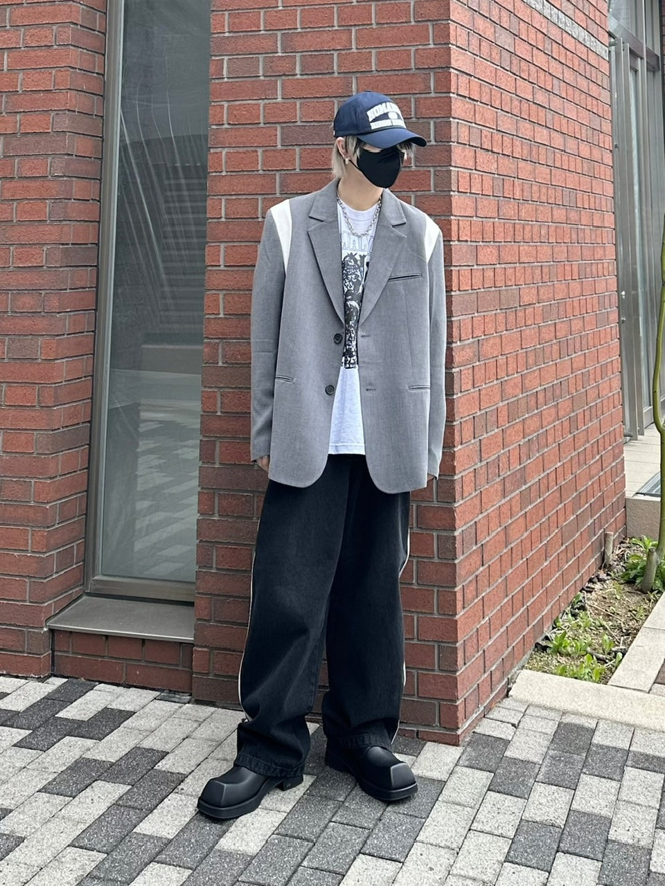 受注制【Chikashitsu +】square toe derby shoes