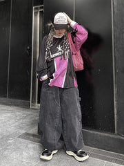 受注制【Never mind the XU】painter denim wide pants (2color)